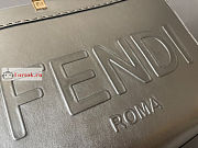 Fendi Medium Roma Sunshine Tote Leather Silver 35x31x17cm - 2