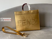 Fendi Medium Roma Sunshine Tote Leather Golden 35x31x17cm - 1