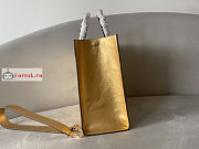 Fendi Medium Roma Sunshine Tote Leather Golden 35x31x17cm - 4