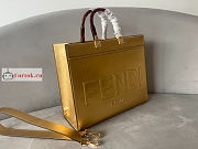 Fendi Medium Roma Sunshine Tote Leather Golden 35x31x17cm - 3