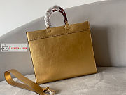 Fendi Medium Roma Sunshine Tote Leather Golden 35x31x17cm - 2