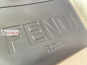 Fendi Medium Roma Sunshine Tote Leather Navy Blue 35x31x17cm - 2