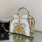 Fendace Mini Peekaboo Leather White 23cm - 2