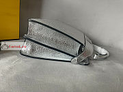 Fendi Small Peekaboo Leather Silver 27x9.5x21cm - 3