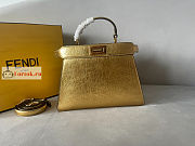 Fendi Small Peekaboo Leather Golden 27x9.5x21cm - 5