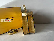 Fendi Small Peekaboo Leather Golden 27x9.5x21cm - 4