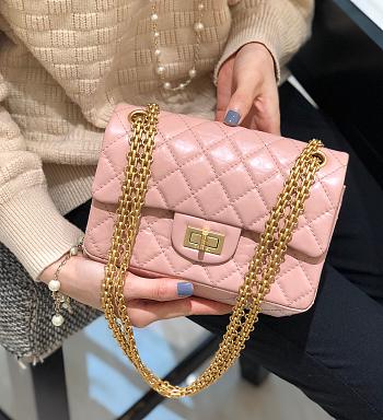 Chanel Mini 2.55 Pink AS0874 20x15.5×6cm