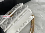 Chanel Mini Flap Bag In Lambskin Leather White AS3378 15x20x9cm - 2