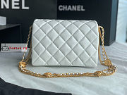 Chanel Mini Flap Bag In Lambskin Leather White AS3378 15x20x9cm - 3