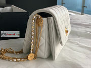 Chanel Mini Flap Bag In Lambskin Leather White AS3378 15x20x9cm - 4