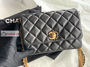 Chanel Mini Flap Bag In Lambskin Leather Black AS3378 15x20x9cm - 1