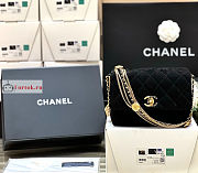 Chanel Mini Flap Bag In Lambskin Suede Black AS3378 15x20x9cm - 3