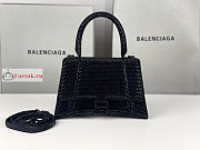 Balenciaga Small Hourglass Handbag Crystal Black 23cm - 1