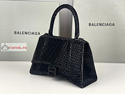 Balenciaga Small Hourglass Handbag Crystal Black 23cm - 5