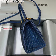 Balenciaga Hourglass S Rhinestone Navy Blue Bag 23cm - 2