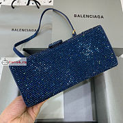 Balenciaga Hourglass S Rhinestone Navy Blue Bag 23cm - 3