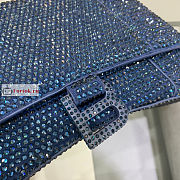 Balenciaga Hourglass S Rhinestone Navy Blue Bag 23cm - 5