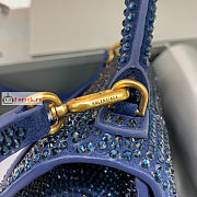 Balenciaga Hourglass S Rhinestone Navy Blue Bag 23cm - 6