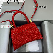 Balenciaga Hourglass S Rhinestone Red Bag 23cm - 6