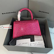 Balenciaga Small Hourglass Handbag Crystal Pink 23cm - 2