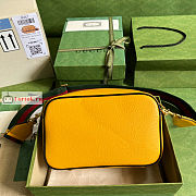 Gucci Small Shoulder Bag In Leather Yellow 702427 25x16x9.5cm - 3