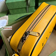 Gucci Small Shoulder Bag In Leather Yellow 702427 25x16x9.5cm - 4