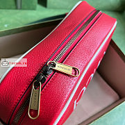 Gucci Small Shoulder Bag In Leather Red 702427 25x16x9.5cm - 6