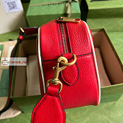 Gucci Small Shoulder Bag In Leather Red 702427 25x16x9.5cm - 5