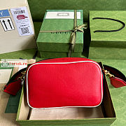 Gucci Small Shoulder Bag In Leather Red 702427 25x16x9.5cm - 2