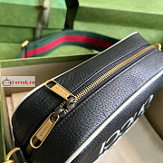 Gucci Small Shoulder Bag In Leather Black 702427 25x16x9.5cm - 4
