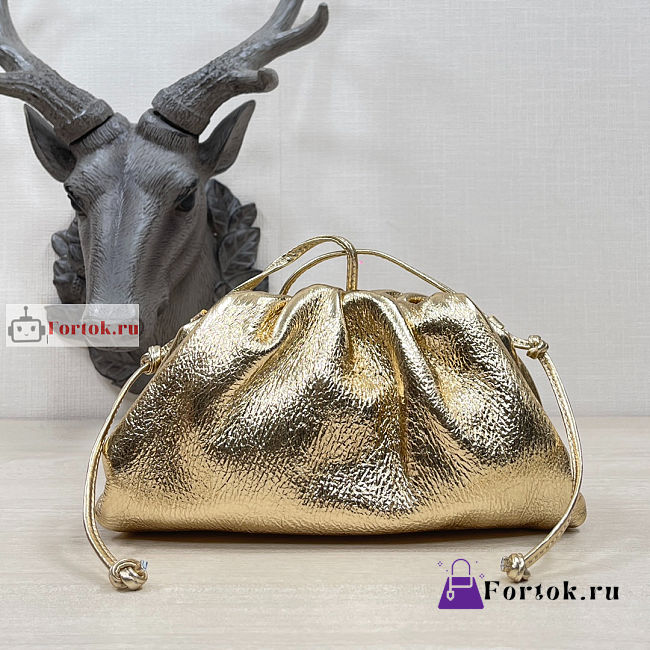 Bottega Veneta Mini Pouch Golden 22x12X7cm - 1