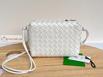 Bottega Veneta Loop Camera Bag White 25cm