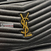 Ysl Mini Lou Bag In Grained Leather Gold-tone Black 6125791 19x10.5x5cm - 6