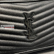 Ysl Mini Lou Bag In Grained Leather All Black 6125791 19x10.5x5cm - 4