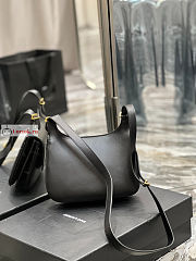 Ysl Medium Charlie Shoulder Bag In Smooth Leather Black 6867422 23x17x4cm - 4