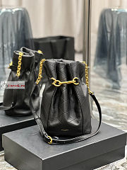 Ysl Le Maillon Hook Bucket Bag Black 686310 19×27×12cm - 1
