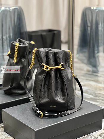 Ysl Le Maillon Hook Bucket Bag Black 686310 19×27×12cm