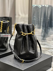 Ysl Le Maillon Hook Bucket Bag Black 686310 19×27×12cm - 2
