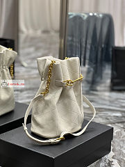 Ysl Le Maillon Hook Bucket Bag White 686310 19×27×12cm - 6