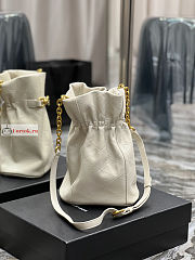 Ysl Le Maillon Hook Bucket Bag White 686310 19×27×12cm - 5