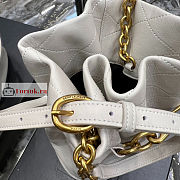 Ysl Le Maillon Hook Bucket Bag White 686310 19×27×12cm - 4