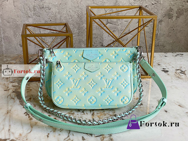 Louis Vuitton Multi Pochette Accessoires Sprayed Green M46180 24x13.5x4cm - 1