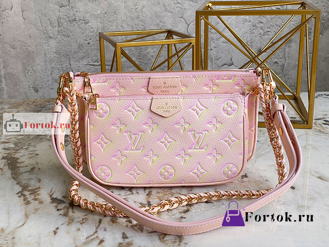 Louis Vuitton Multi Pochette Accessoires Sprayed Pink M46093 24x13.5x4cm - 1
