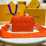 Louis Vuitton Handle Soft Trunk Monogram Embossed Orange M20956 21.5x15x7cm - 1