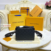 Louis Vuitton Handle Soft Trunk Monogram Embossed Black M59163 21.5x15x7cm - 6