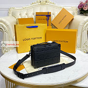Louis Vuitton Handle Soft Trunk Monogram Embossed Black M59163 21.5x15x7cm - 5