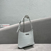 Balenciaga Small XX Hobo Bag Crocodile-print Leather White 23x16x5cm - 1