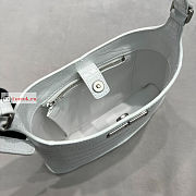 Balenciaga Small XX Hobo Bag Crocodile-print Leather White 23x16x5cm - 6