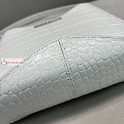 Balenciaga Small XX Hobo Bag Crocodile-print Leather White 23x16x5cm - 5