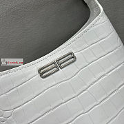 Balenciaga Small XX Hobo Bag Crocodile-print Leather White 23x16x5cm - 4